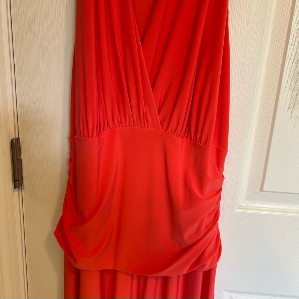 Sexy Coral V-neck Nine West dress size 12 to knee